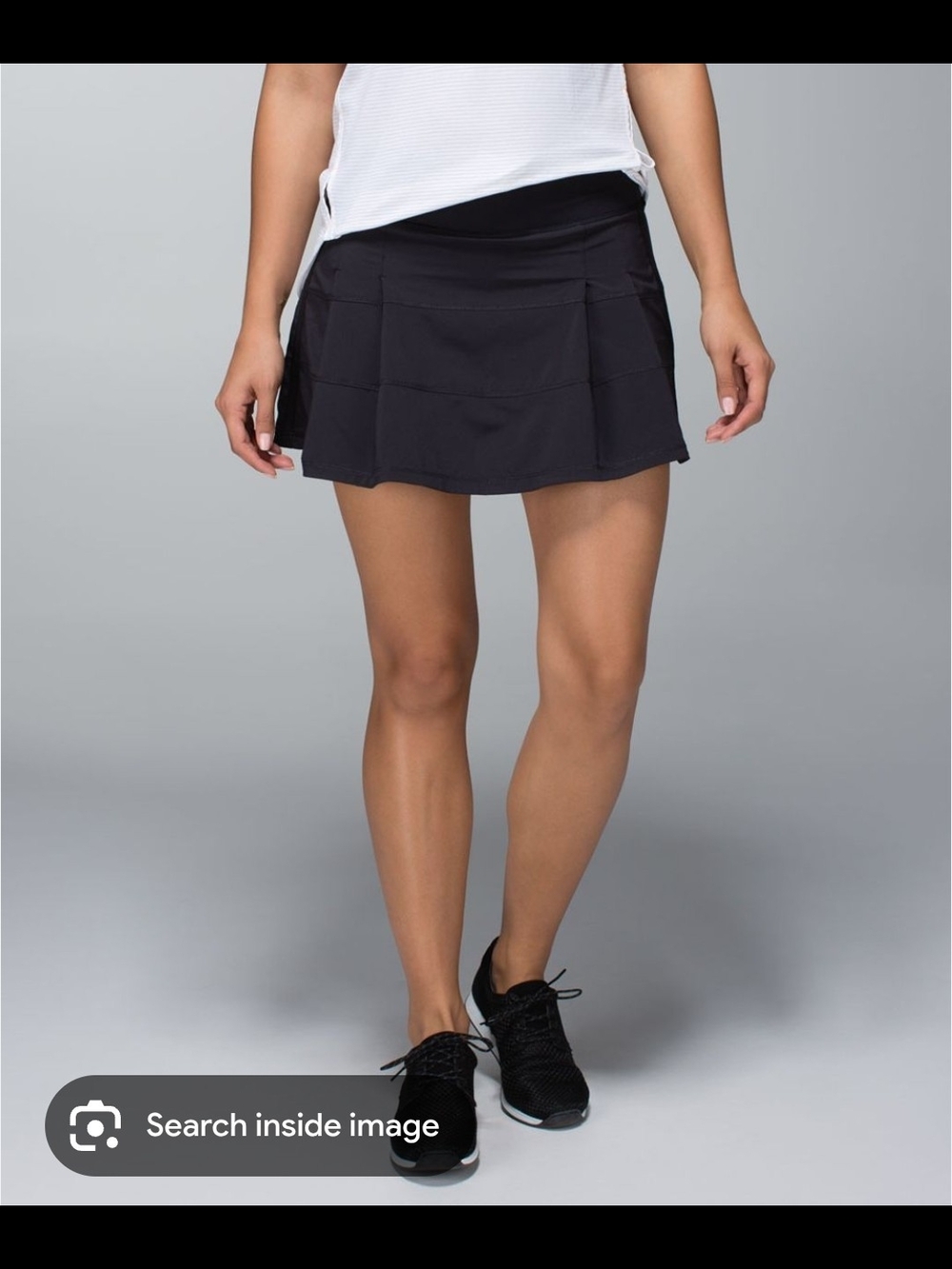lululemon Athletica Black Skirt Shorts Skort Pace Tall Size 12 Tennis Pickleball